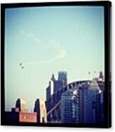 Stunt Planes Over Sydney Harbour Canvas Print