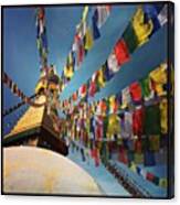 Stupa&lungta Canvas Print