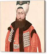 Sultan Selim Iii 1761-1808 18th-19th Century Wc On Paper Canvas Print