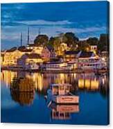 Summer Evening On Boothbay Harbor Canvas Print