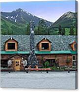 Summit Lake Lodge Alaska Canvas Print