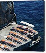 Sun Deck On The Rocks, Near Positano Canvas Print