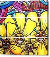 Sun Flowers And Friends Sf 1 Canvas Print