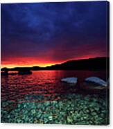 Sundown In Lake Tahoe Canvas Print