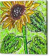Sunflower Advice Canvas Print