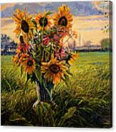 Sunflower Sunset Canvas Print