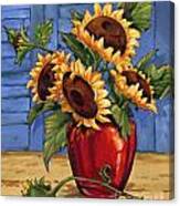 Sunflower Vase Canvas Print