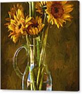 Sunflowers And Vase Canvas Print