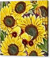 Sunflowers For The Master Canvas Print