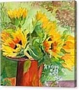 Sunflowers In Copper Canvas Print