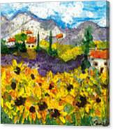 Sunflowers In Tuscany Canvas Print