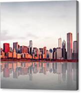 Sunrise At Chicago Canvas Print