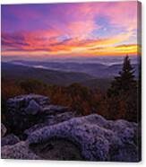 Sunrise At Dolly Sods In West Virginia Canvas Print