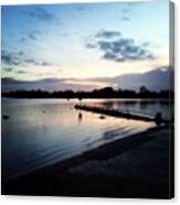 Sunrise At Fairlop Waters, Essex. A Canvas Print