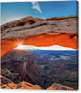 Sunrise At Mesa Arch Canvas Print