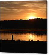 Sunrise At Mississinewa Beach Canvas Print