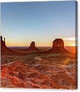 Sunrise On Monument Valley Canvas Print