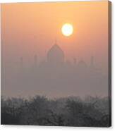 Sunrise Over The Taj Canvas Print