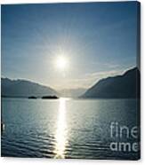 Sunrise Reflected Over An Alpine Lake Canvas Print