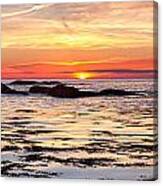 Sunrise Silhouettes Odiorne Point Canvas Print