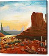 Sunrise Stampede Canvas Print