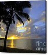 Sunset Anini Beach Kauai Canvas Print