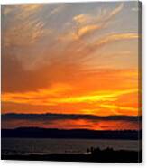 Sunset At Point Loma From Coronado California Canvas Print