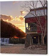 Sunset At Rockbridge Mill - Ozark County Missouri Canvas Print