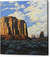 Sunset At The Window Monument Valley Canvas Print