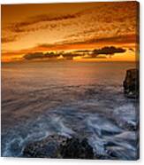 Sunset By The Cliff Canvas Print