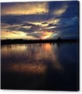 #sunset #florida #lake #nofilter Canvas Print