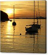 Sunset In Cavtat Canvas Print