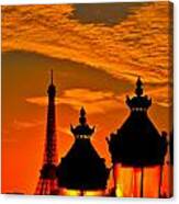 Sunset In Paris Canvas Print
