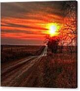 Sunset In The Country Canvas Print