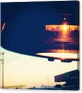 Sunset In The Rear View Canvas Print