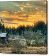 Sunset In The Valley Canvas Print