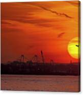 Sunset: New York Harbor Canvas Print