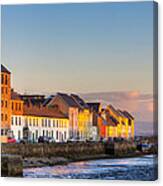 Sunset On A Beautiful Winter Day In Galway Ireland Canvas Print