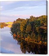 Sunset On Lake Wissota Dam Canvas Print