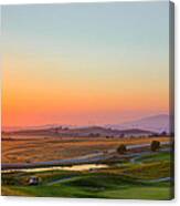 Sunset On The Greens Canvas Print