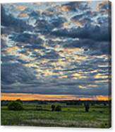 Sunset On The Prairie Canvas Print