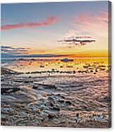 Sunset Over The Mouth Of The Hurricane River Canvas Print
