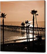 Sunset Over The Pacific Canvas Print