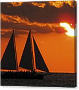 Key West Sunset Sail 3 Canvas Print