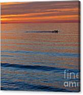 Sunset Swimmer Canvas Print
