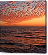 Sunset Swimmers Canvas Print