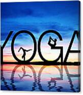 Sunset Yoga Canvas Print