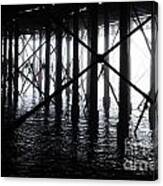 Supports Under South Parade Pier  At Portsmouth Canvas Print