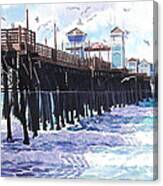 Surf View Oceanside Pier California Canvas Print