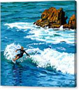 Surfin' Laguna Rocks Canvas Print